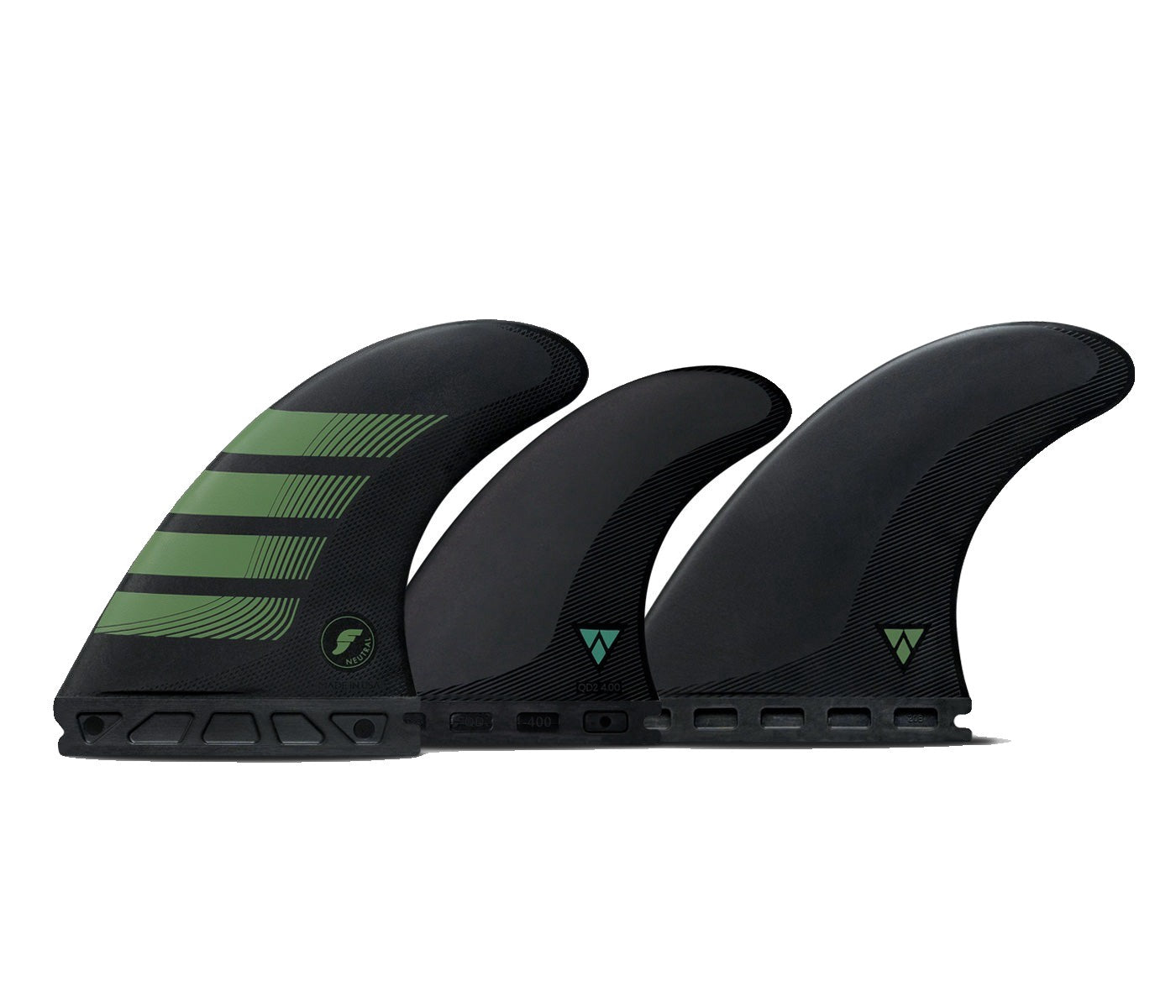 Futures | Alpha Neutral F8 Large 5 Fin Set. Carbon/Olive