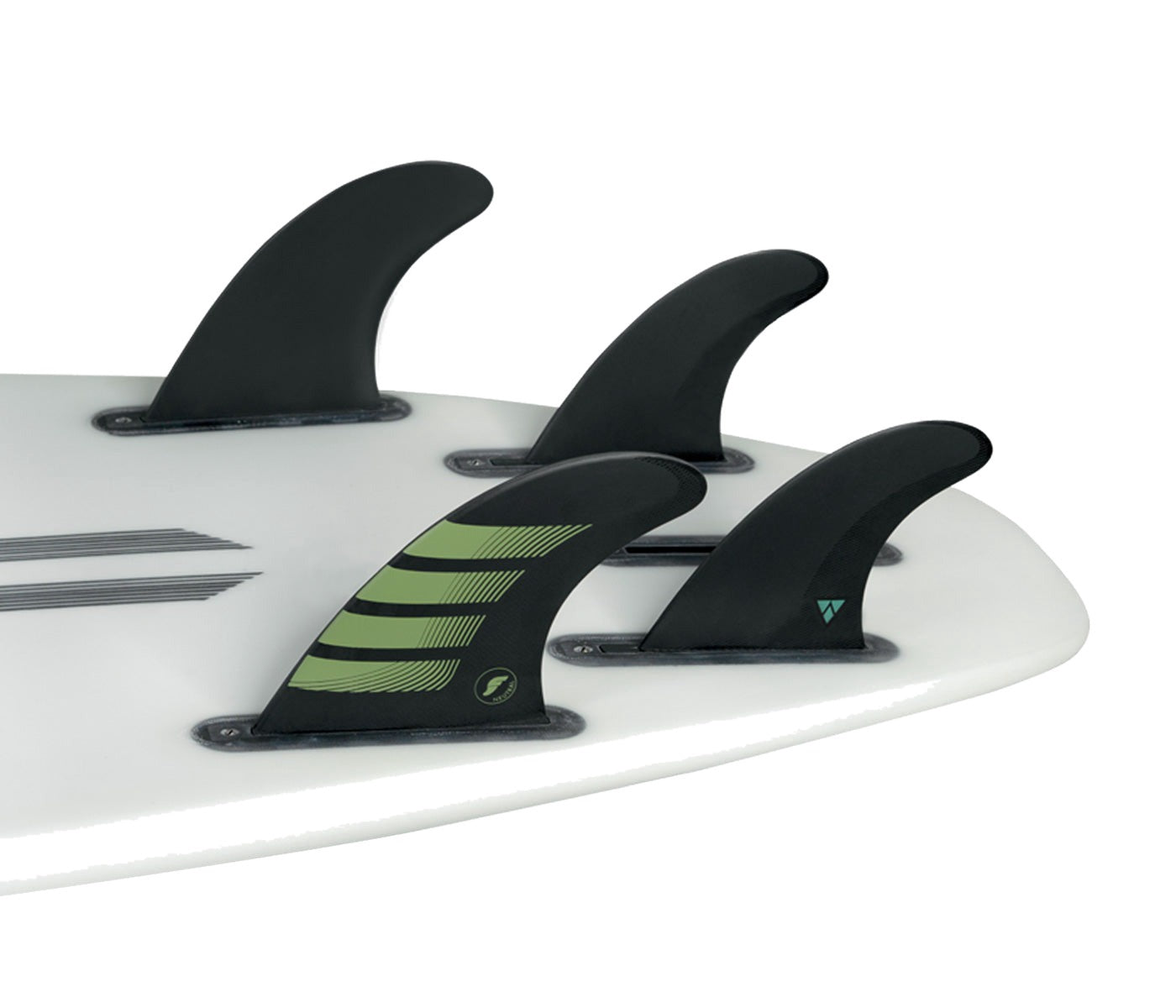 Futures | Alpha Neutral F8 Large 5 Fin Set. Carbon/Olive