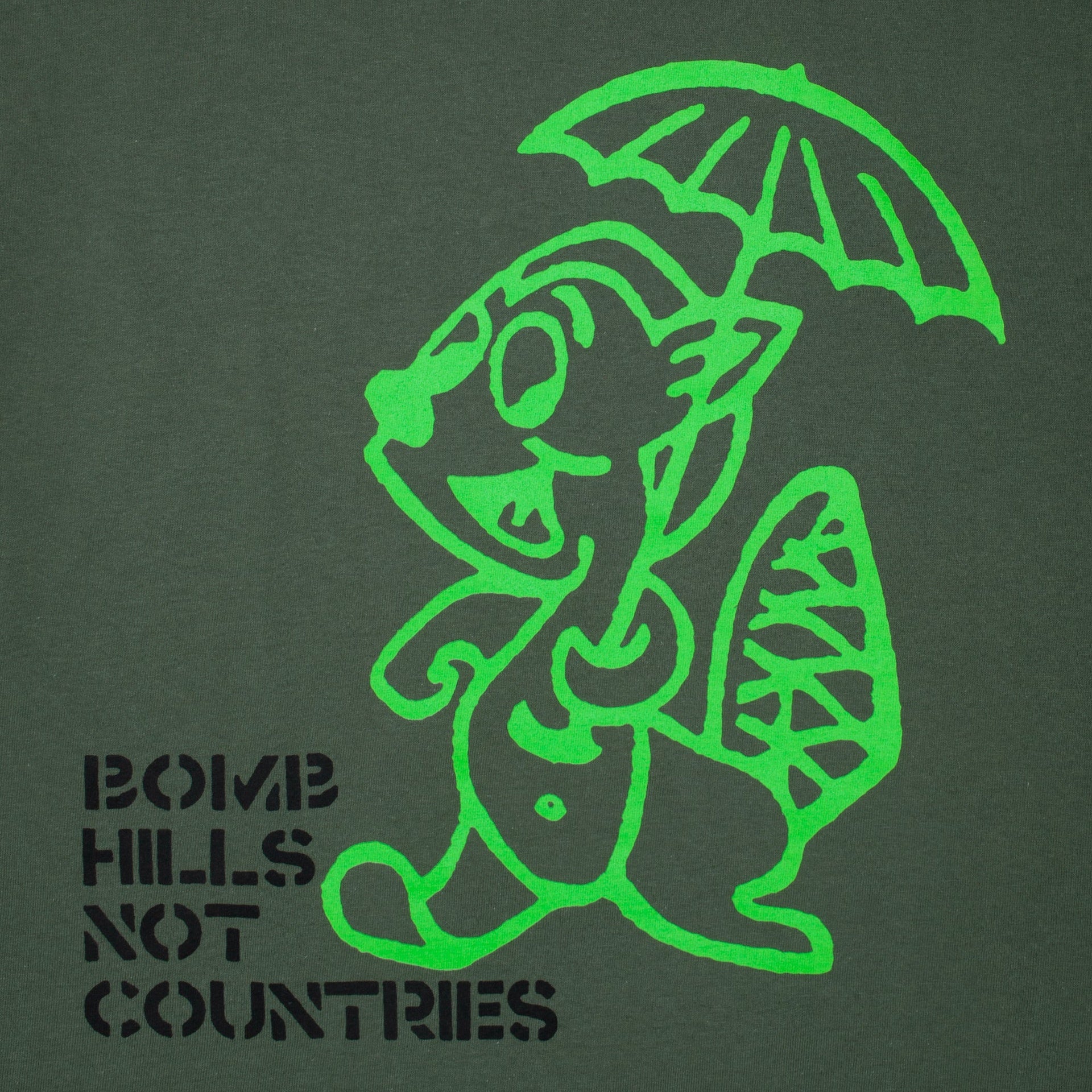 GX1000 | Bomb Hills Not Countries Beaver Short Sleeve Tee. Green