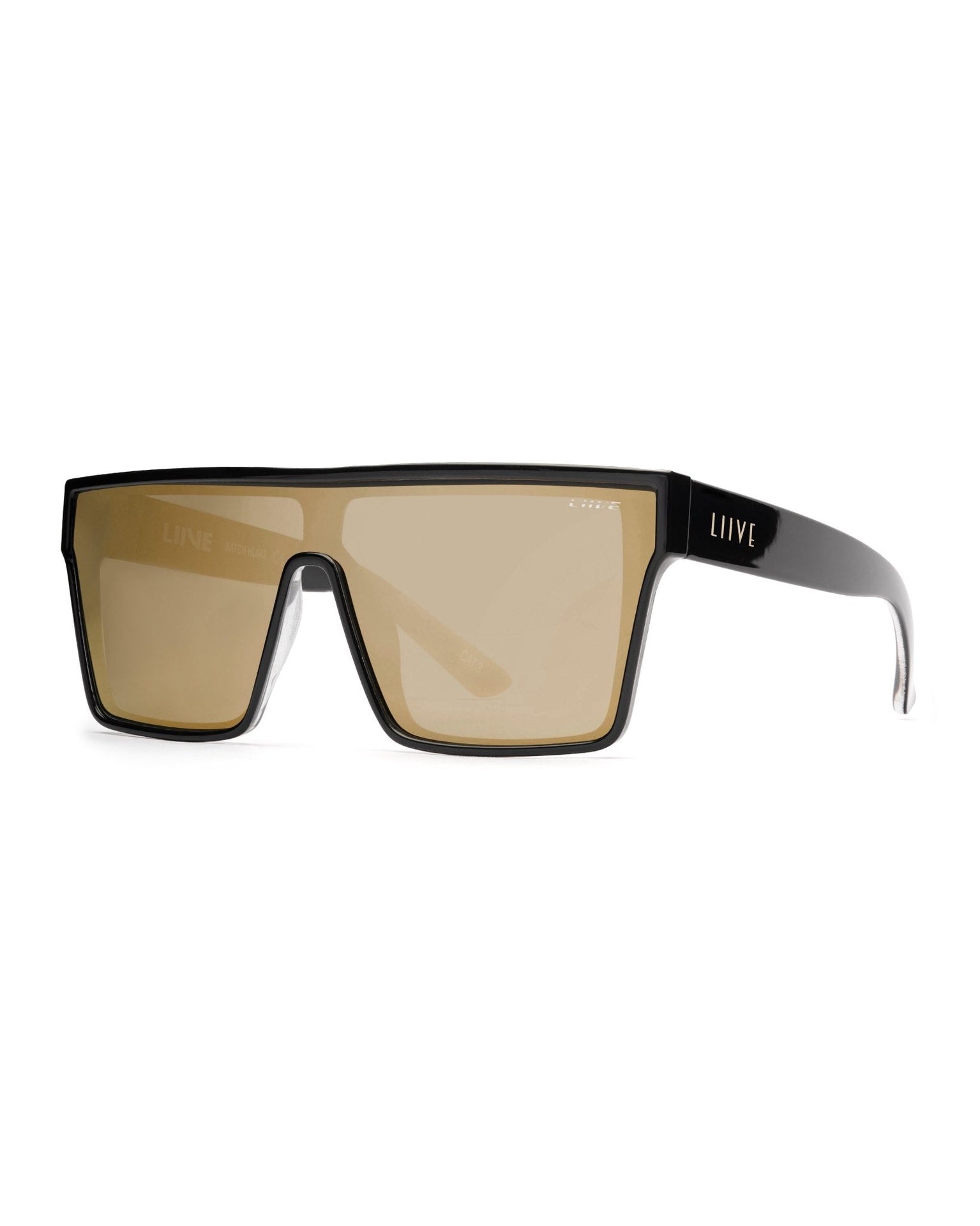 Liive | Vision Wasteland Sunglasses. Gold Mirror Matt Black
