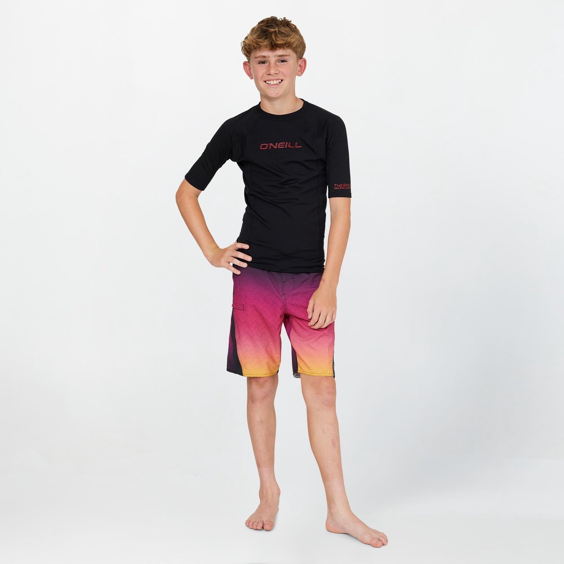 O'NEILL | YOUTH THERMO X LONG SLEEVE CREW THERMAL RASHGUARD. BLACK