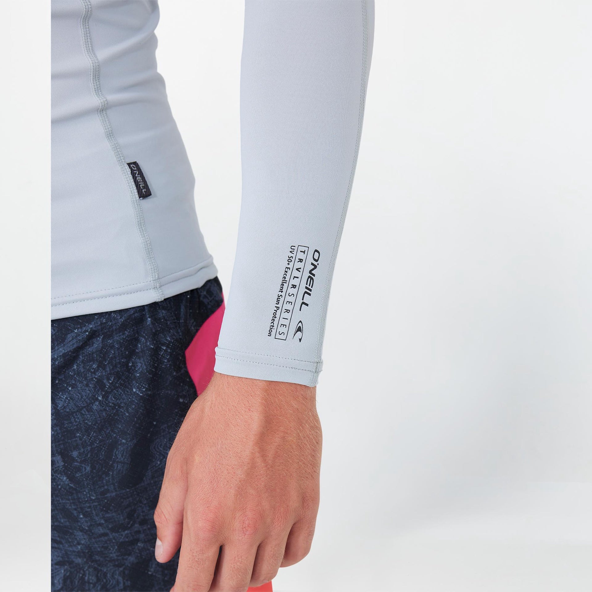 O'Neill | TRVLR UV Long Sleeve Hooded Rash Vest. Cool Grey
