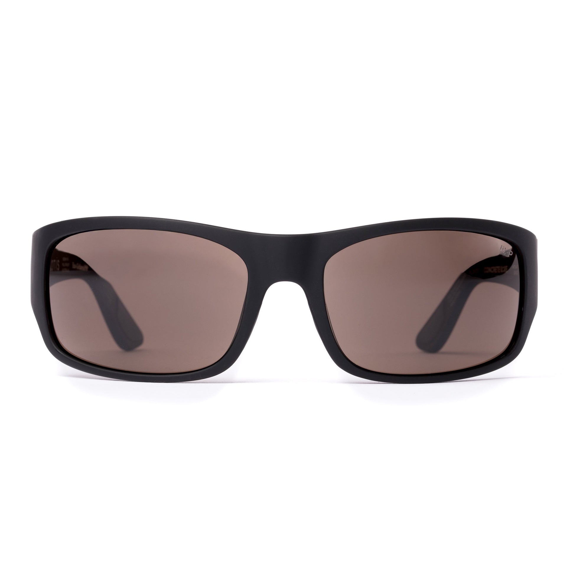 Otis | Concrete Wave Sunglasses. Matte Black / L.I.T Polar Brown
