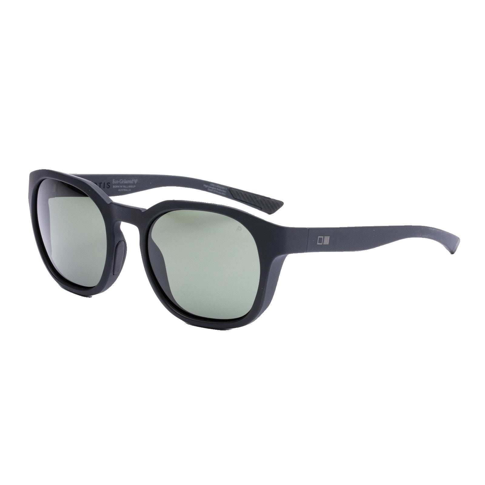 Otis | Offset Sport Sunglasses. Matte Black / Grey Polar