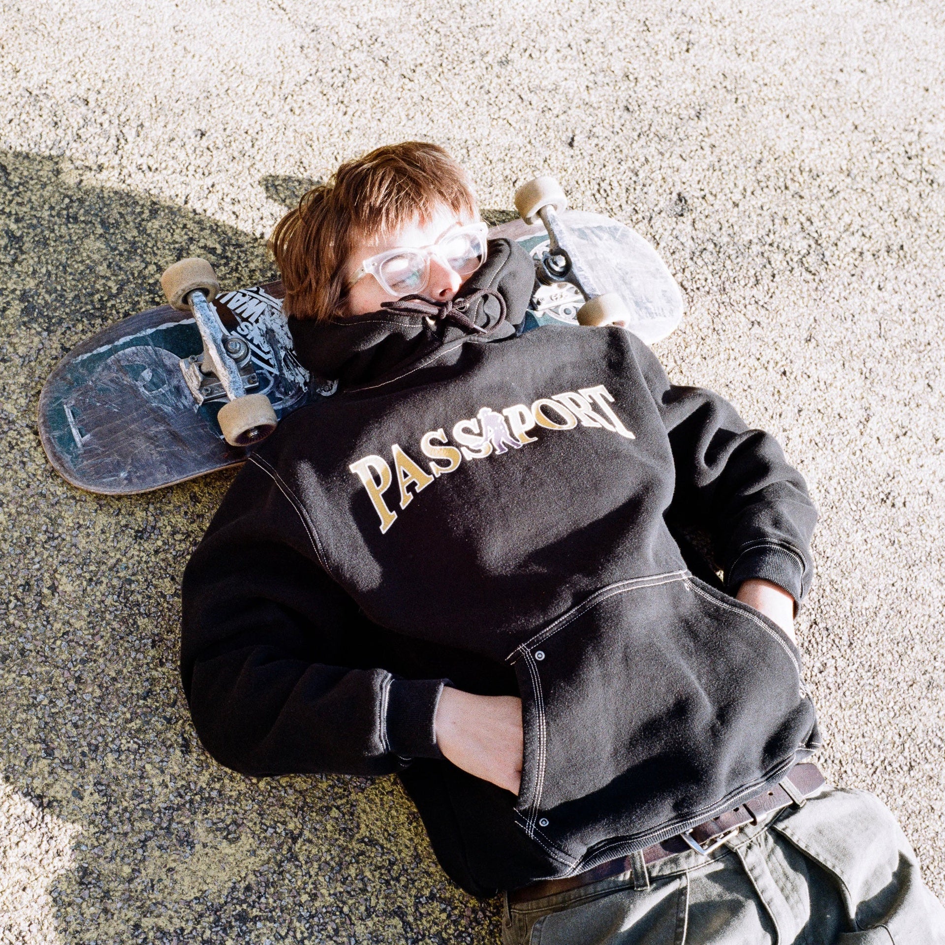 Pass~Port | Official Contrast Hood. Washed Black