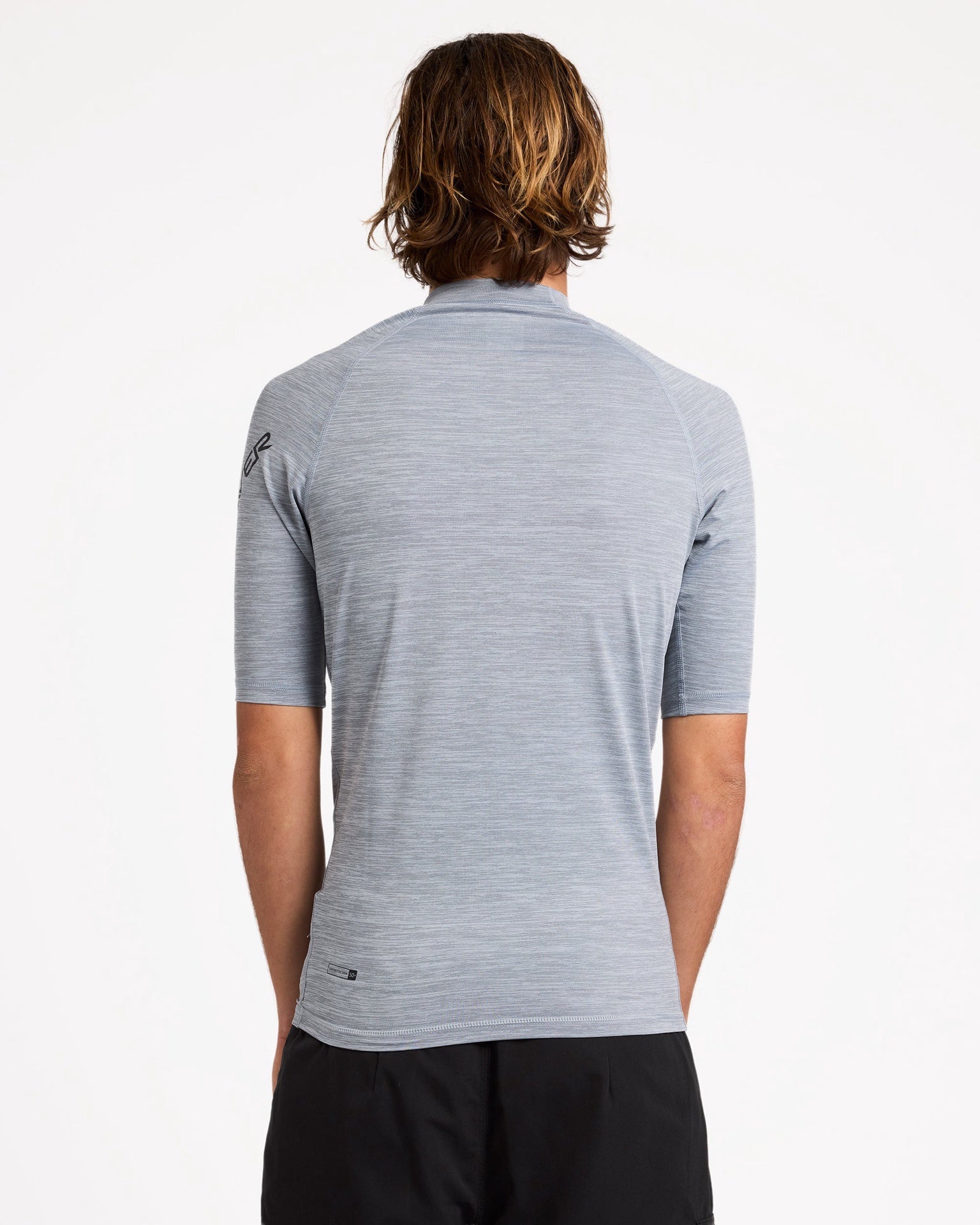 Quiksilver | All Time Short Sleeve 50+ UPF ID Rashguard. Quarry Heather