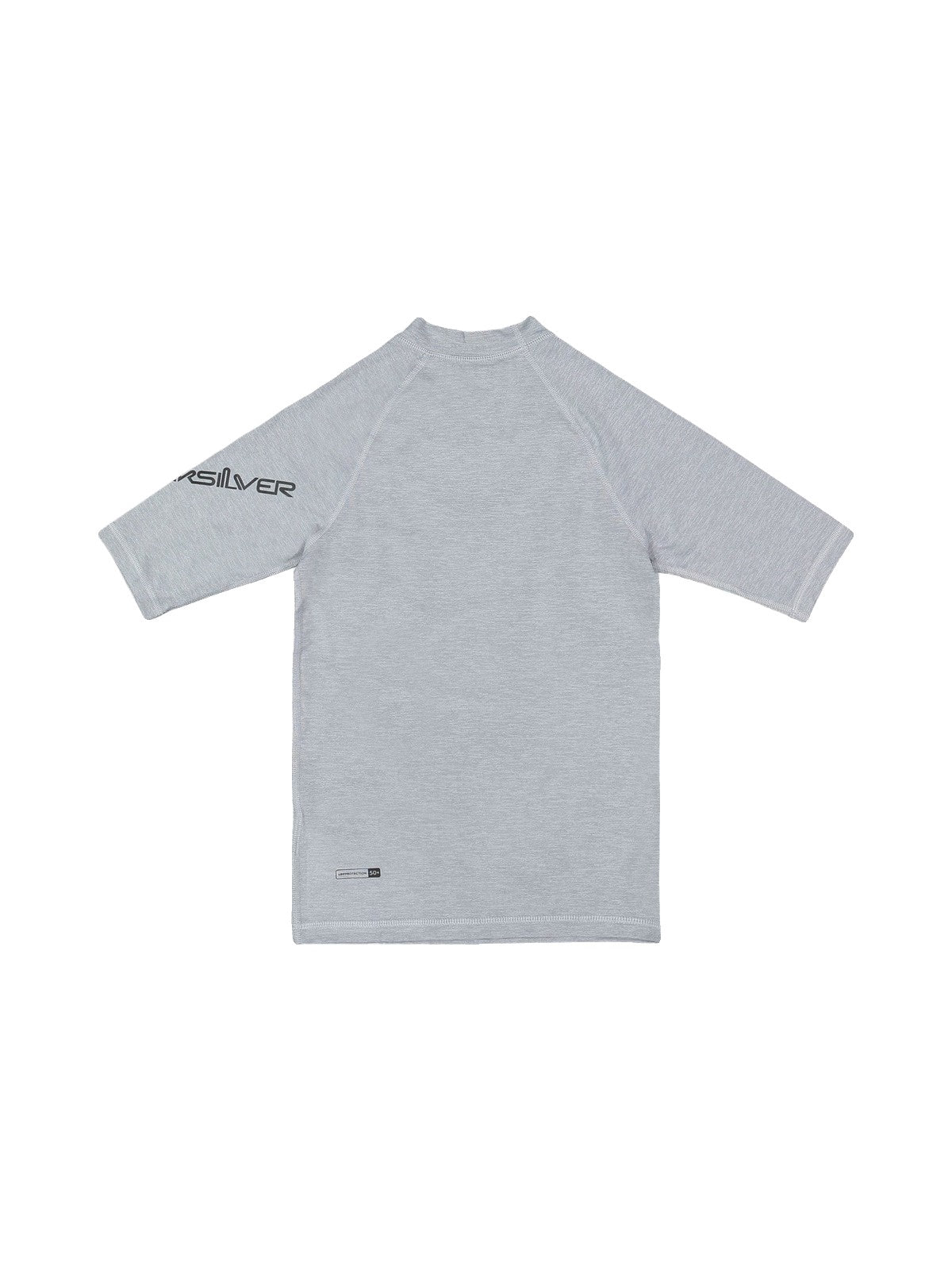Quiksilver | Boys All Time Short Sleeve Youth ID 50+ UPF Rashguard. Quarry Heather