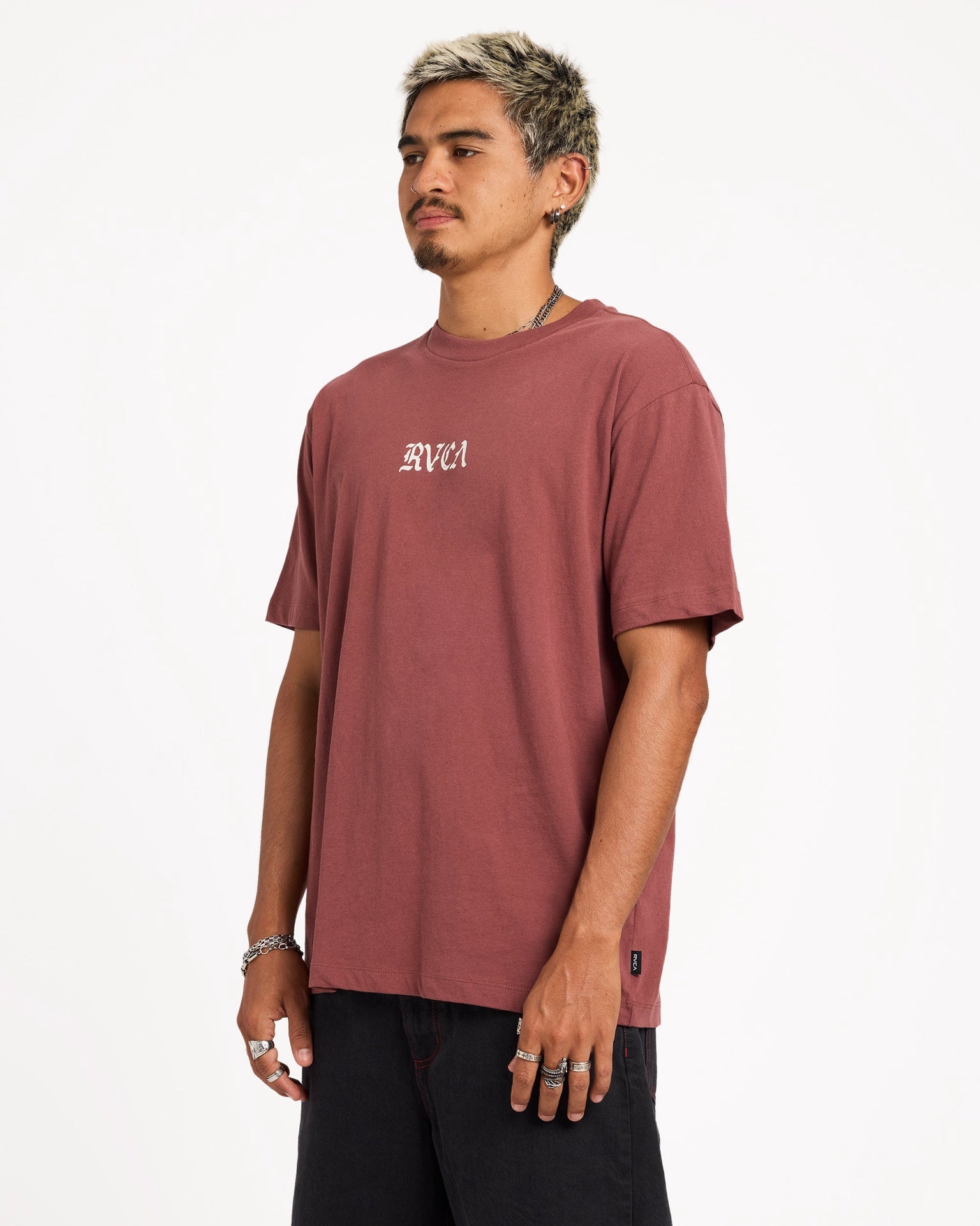 RVCA | Stacked Short Sleeve T-Shirt. Red Earth