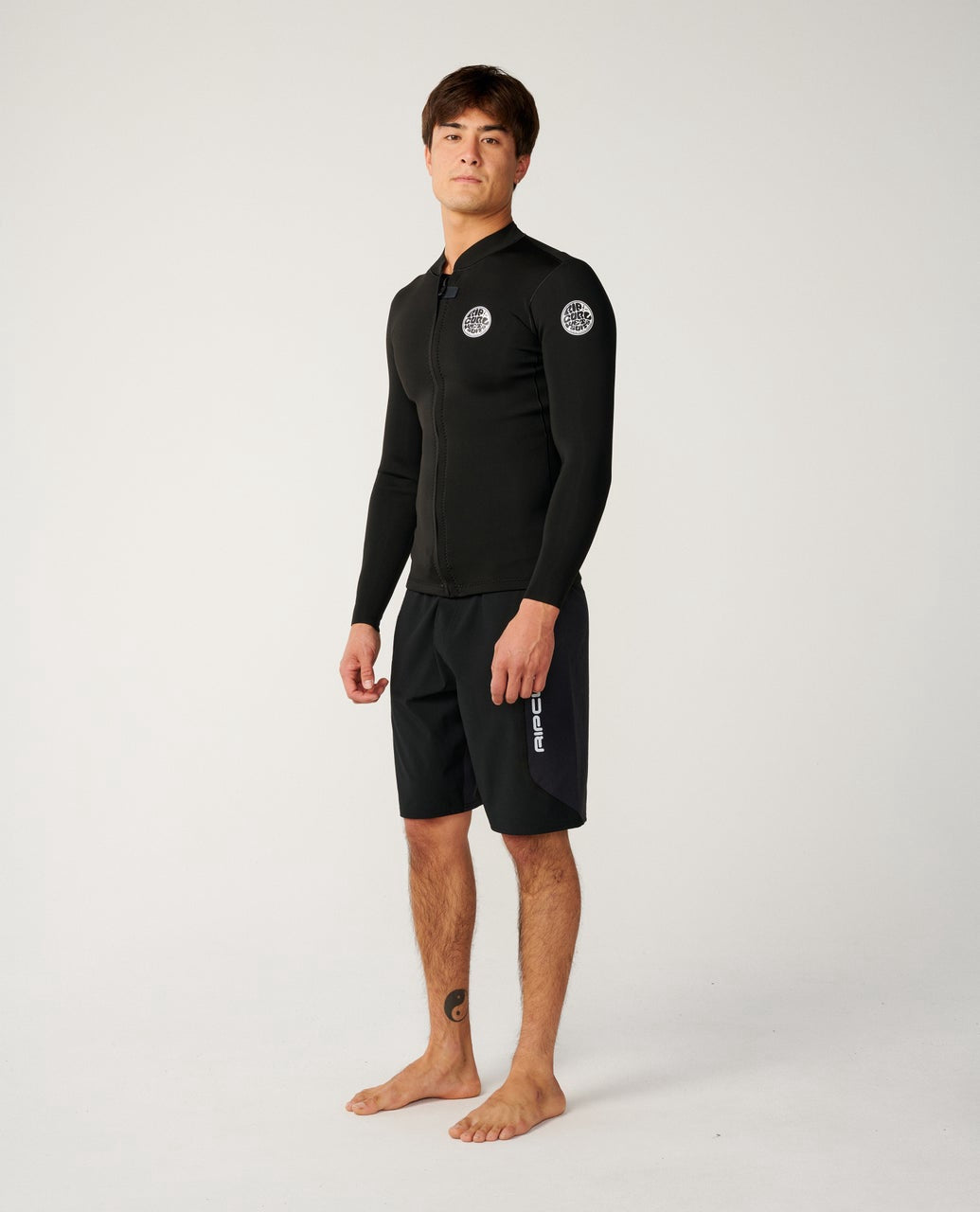 Rip Curl | Dawn Patrol 1.5mm Front Zip Jacket. Black