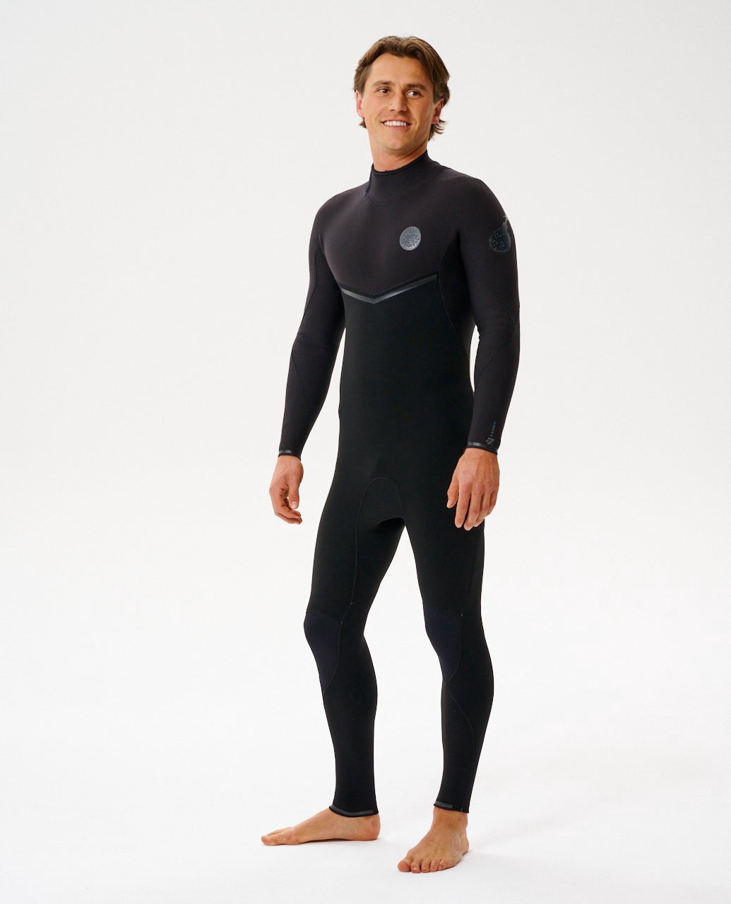 Rip Curl | E Bomb 3/2mm GBS Back Zip Long Sleeve Steamer. Black