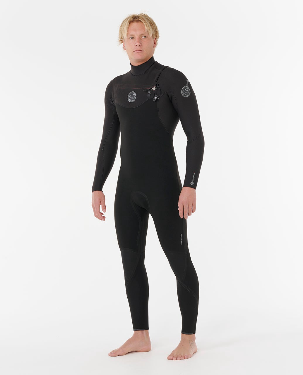 Rip Curl | Flashbomb 3/2mm Chest Zip Long Sleeve Steamer Wetsuit. Black