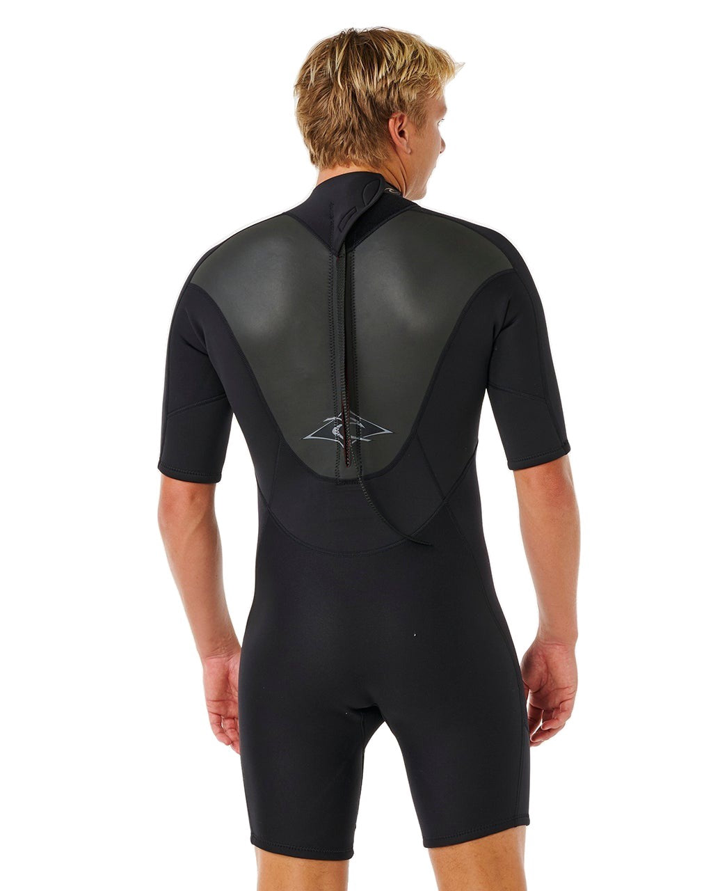 Rip Curl | Omega 2/2mm Back Zip Short Sleeve Springsuit Wetsuit. Black