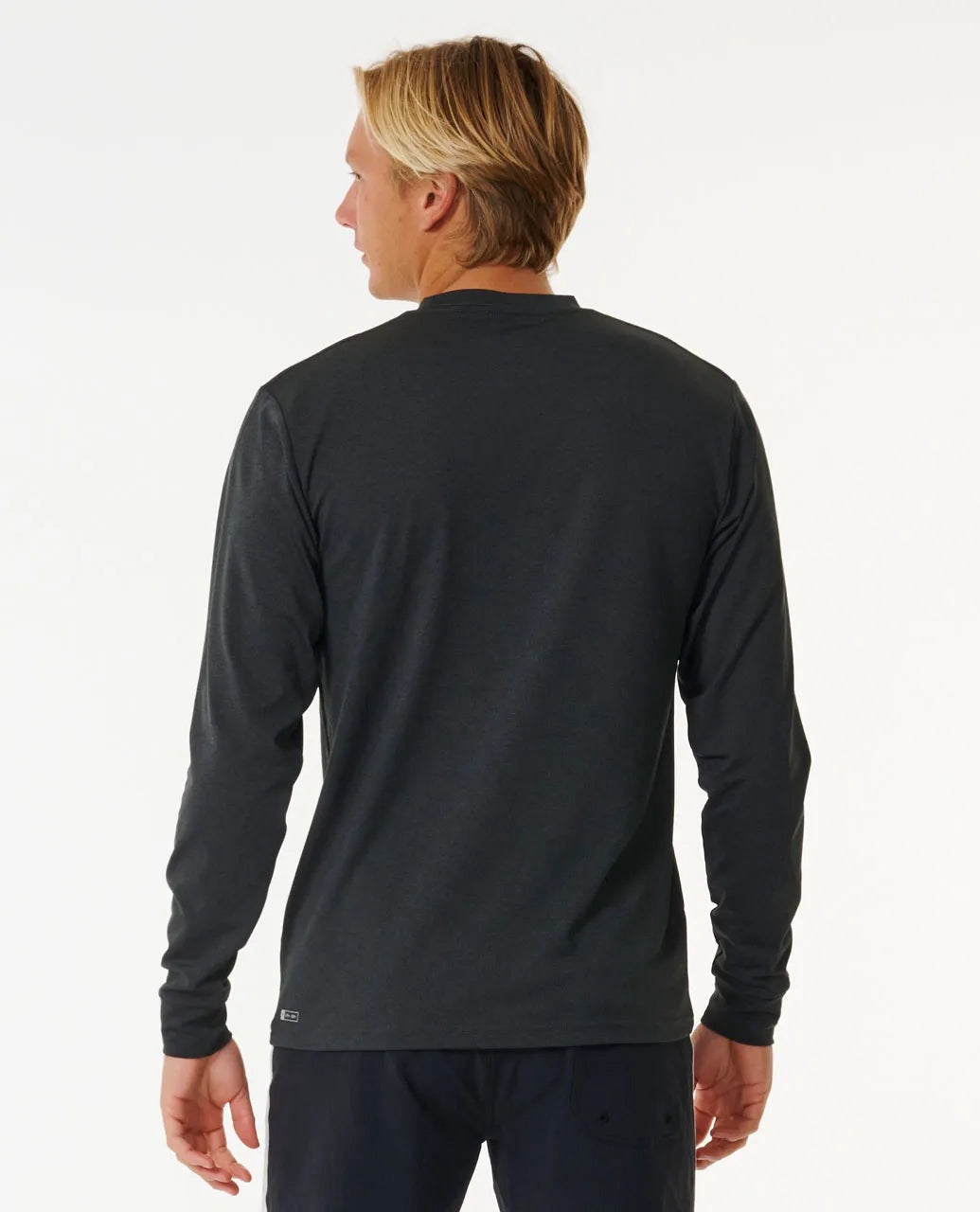 Rip Curl | Stack 50+ UPF Long Sleeve Rashguard. Black Marle