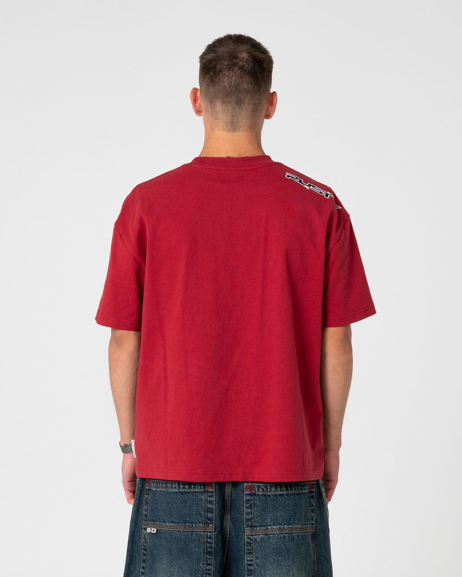 Rusty | Razor Short Sleeve T-Shirt. Vintage Red