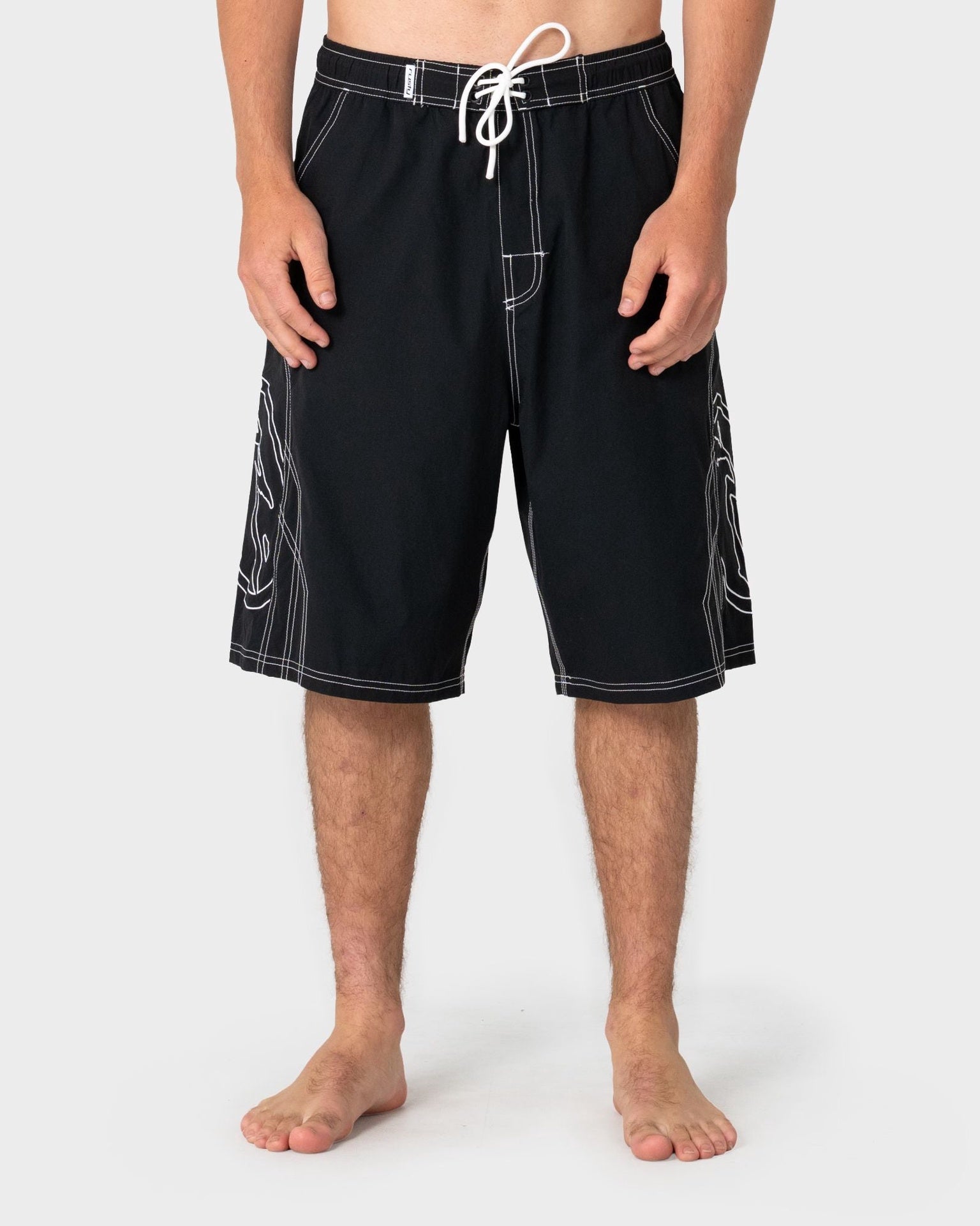 Rusty | Tombstone Hybrid Waist Boardshort. Black