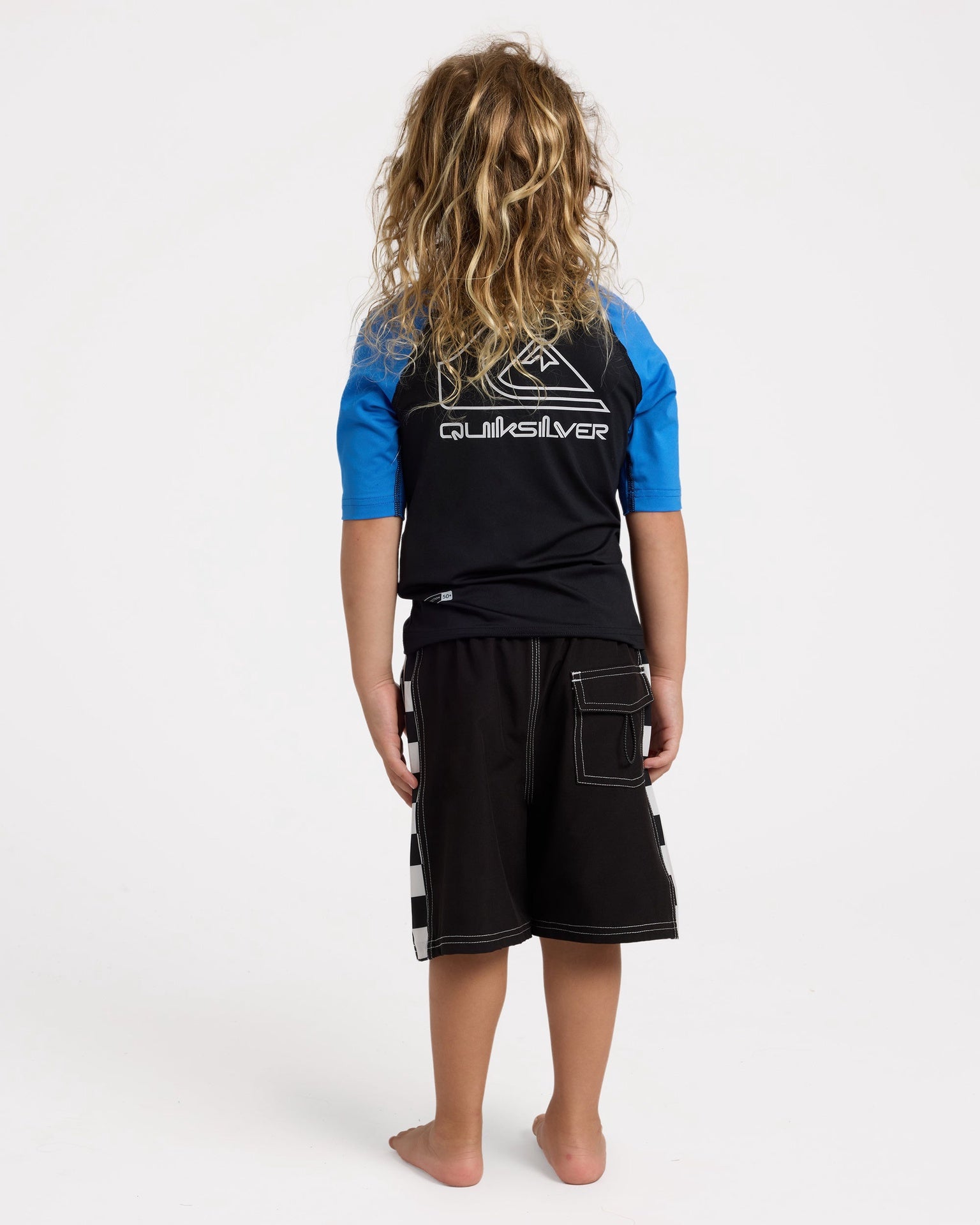 Quiksilver | Boys On Tour Short Sleeve 50+ UPF Rashguard. Palace Blue