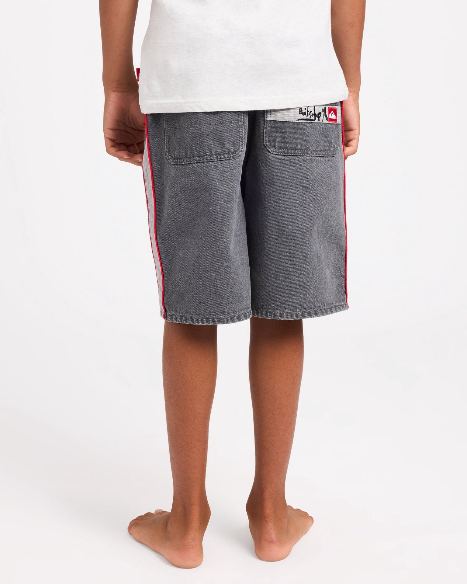 Quiksilver | Boys System 19" Denim Shorts. Dark Smoke