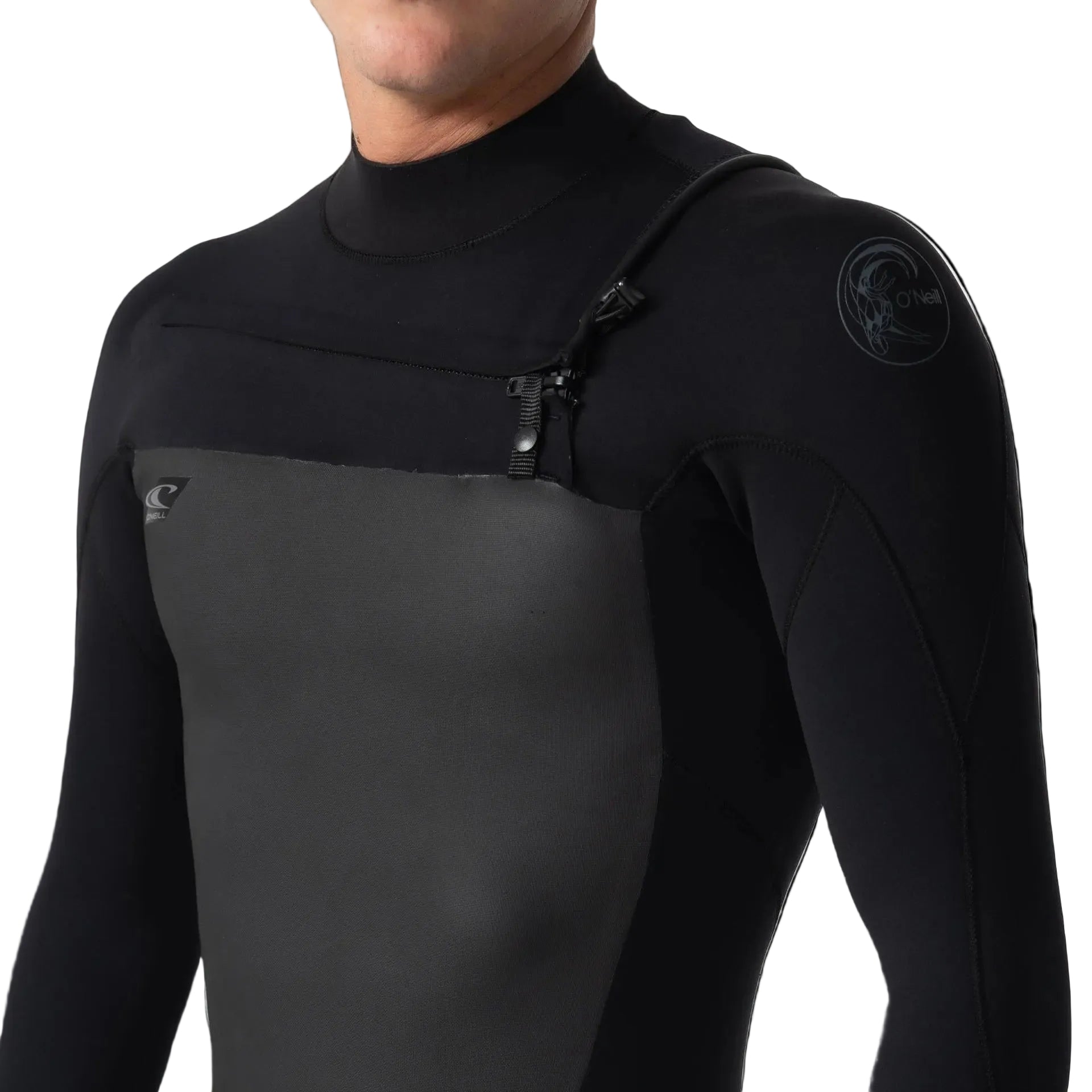 O'Neill | Defender 3/2mm GBS Chest Zip Long Sleeve Steamer Full Suit Wetsuit. Black