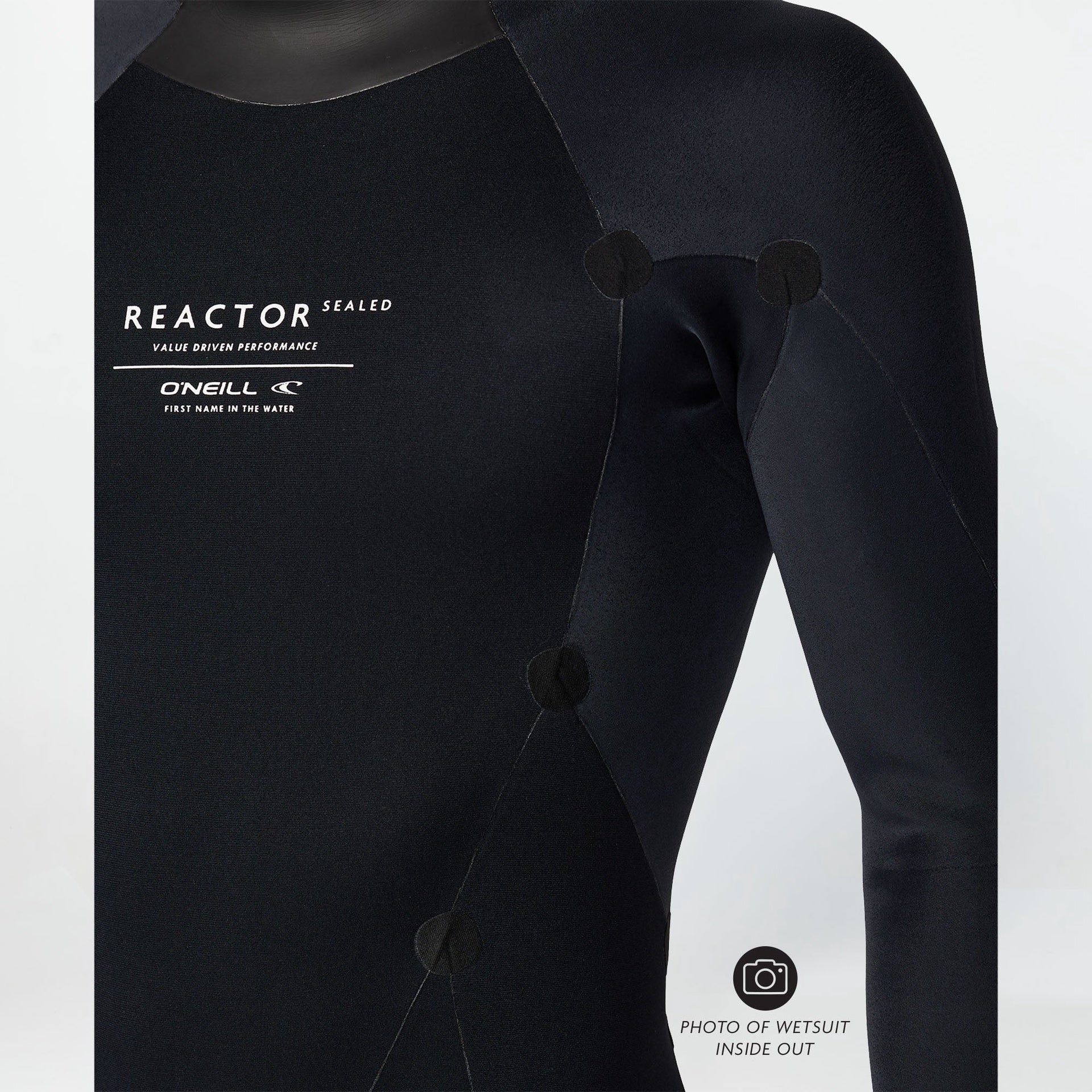 O'Neill | Reactor  3/2mm GBS Back Zip Long Sleeve Steamer Full Suit Wet Suit. Black