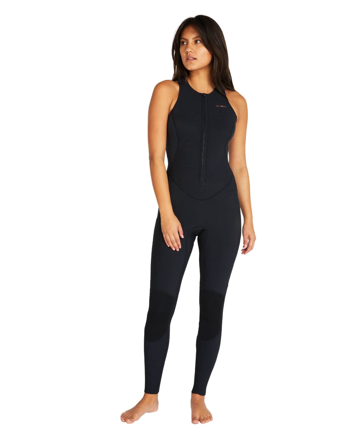 O'Neill | Ladies Hyperfreak 2mm Front Zip Long Jane. Black/Black/Black