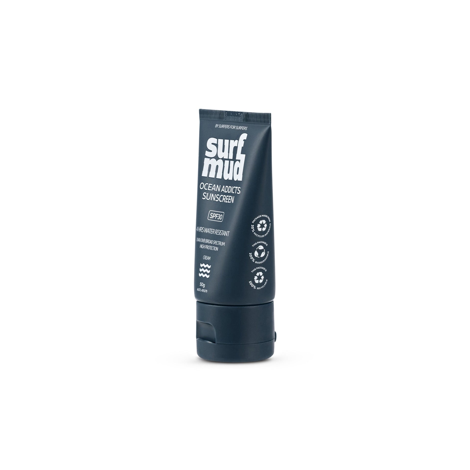 Surf Mud | Ocean Addicts SPF30 Sunscreen Cream. 50g
