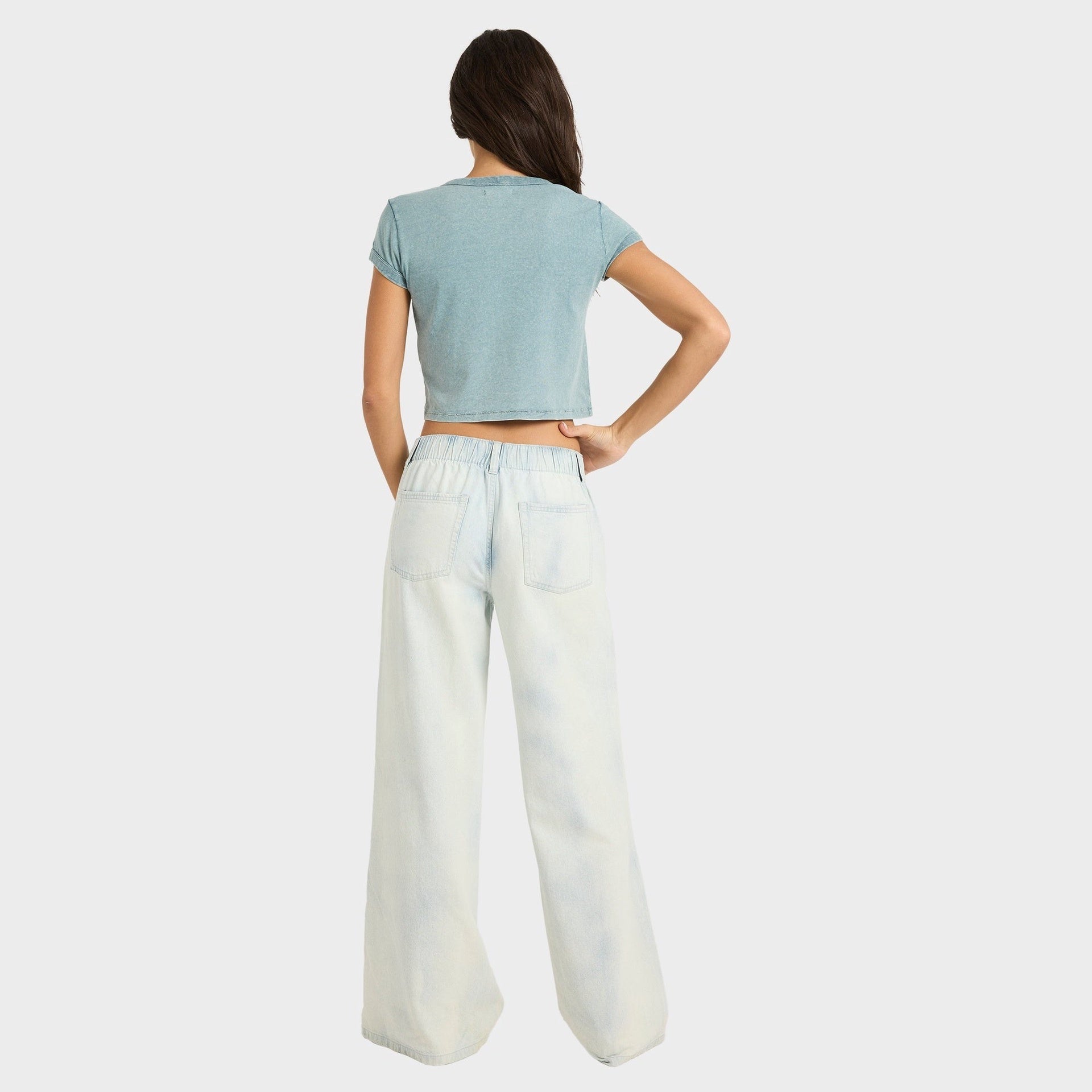 BILLABONG | LADIES JADE SALTWASHED ELASTIC PANT. BLUE MIST