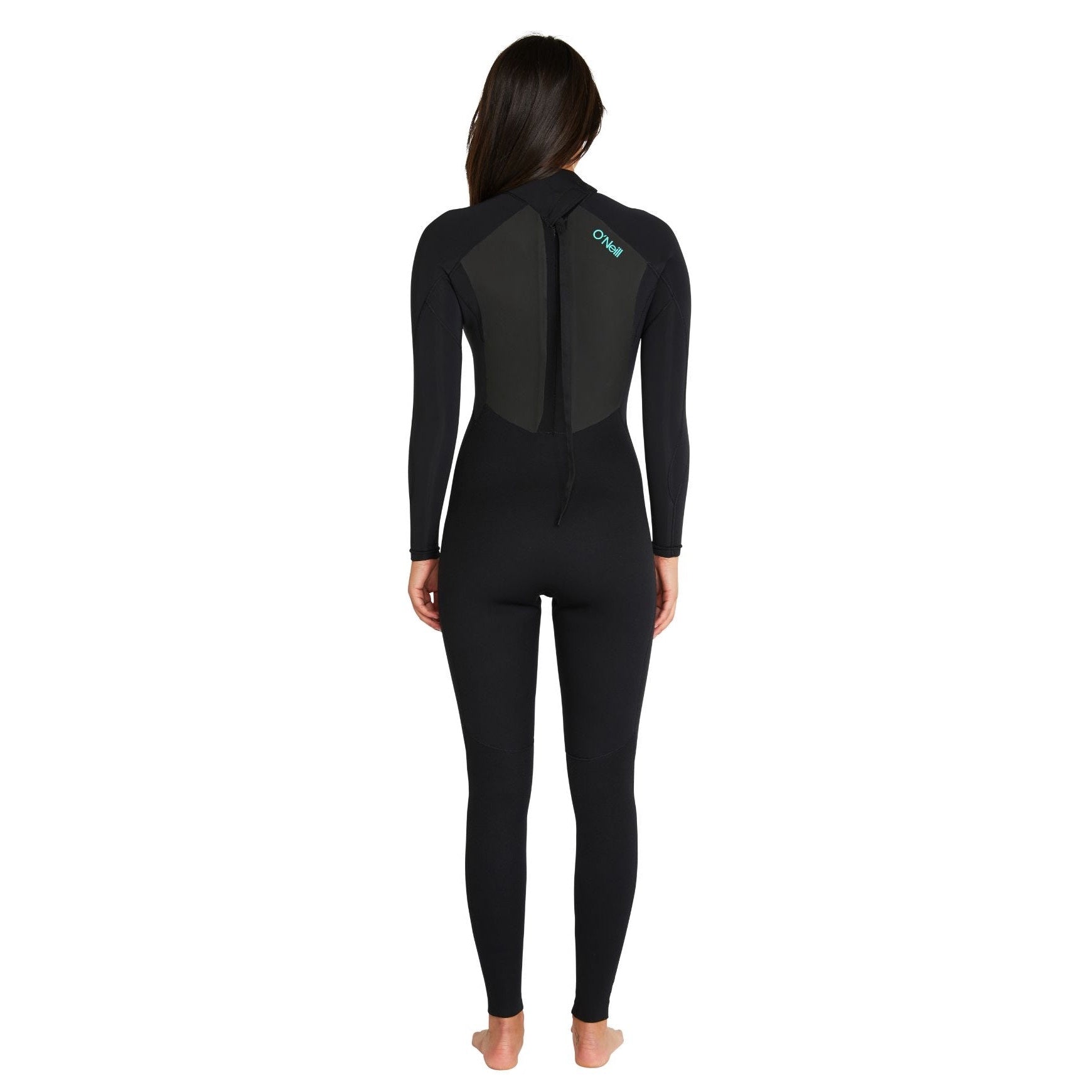 O'NEILL | LADIES FOCUS 3/2MM BACK ZIP SEALED SEAM FULL STEAMER. BLACK/BLACK/BLACK