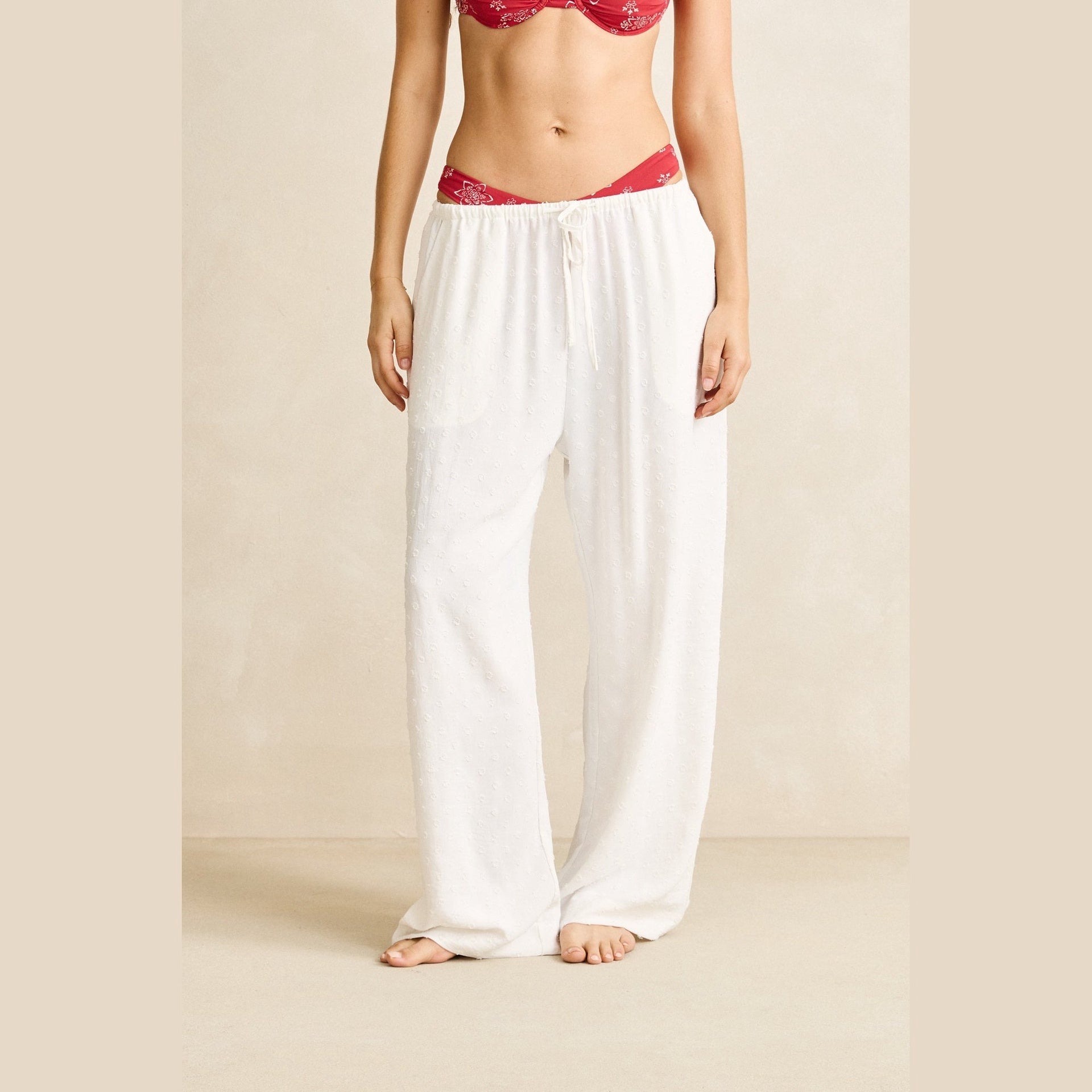 RHYTHM | LADIES LENI BEACH PANT. WHITE