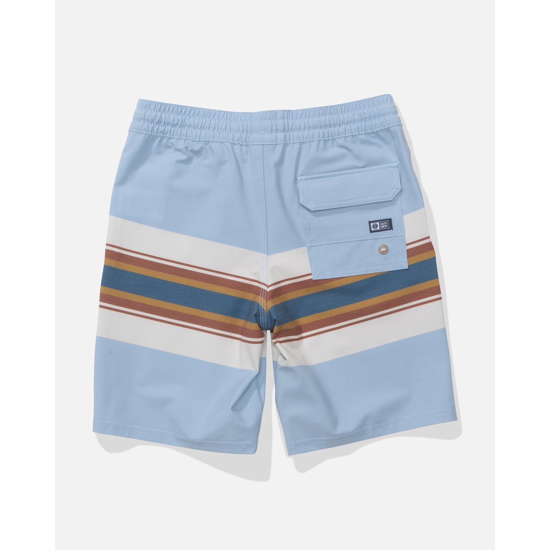 SALTY CREW | BOYS CREW STRIPE VOLLEY SHORT. COAST BLUE