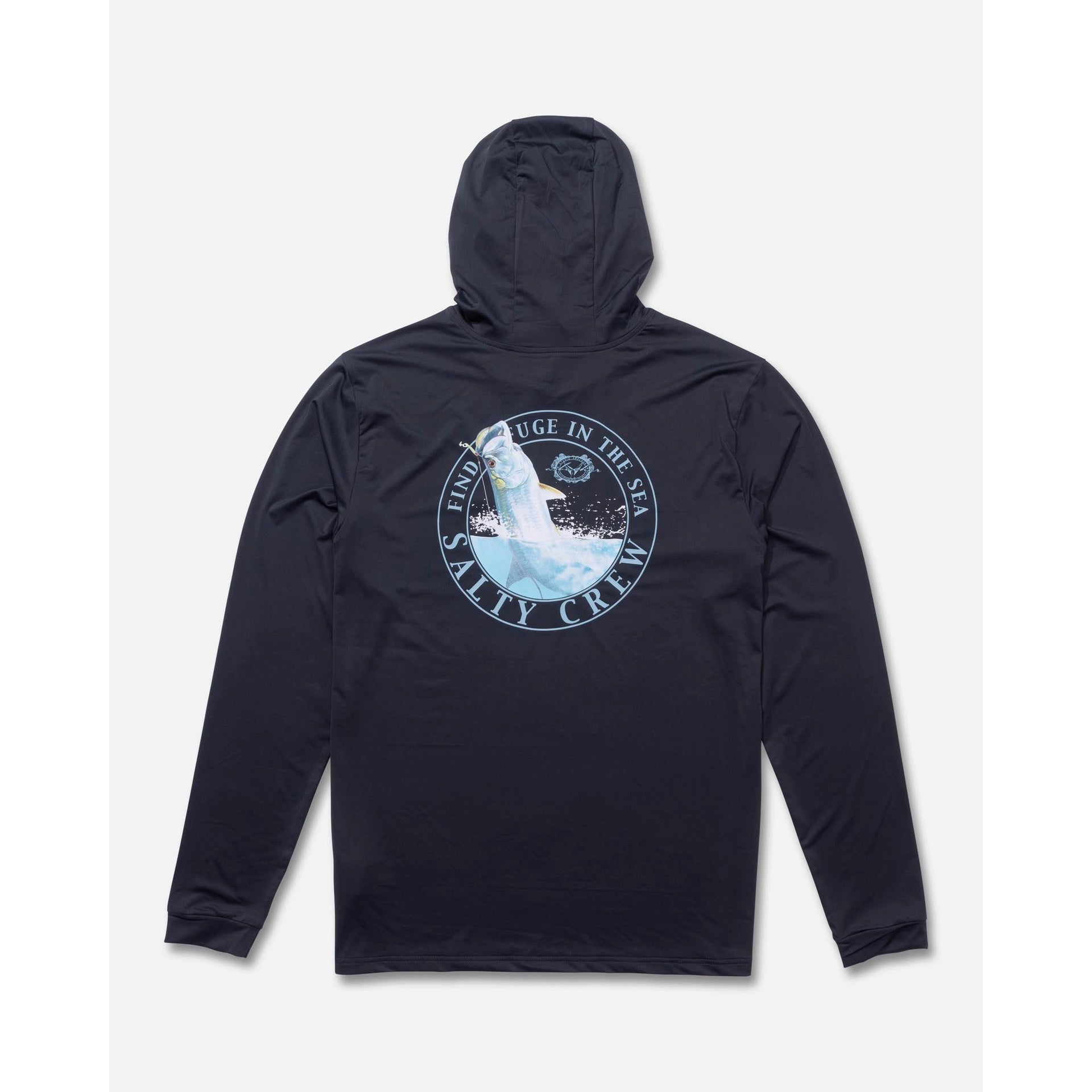 SALTY CREW | TARPON HOODED SUNSHIRT. CHARCOAL