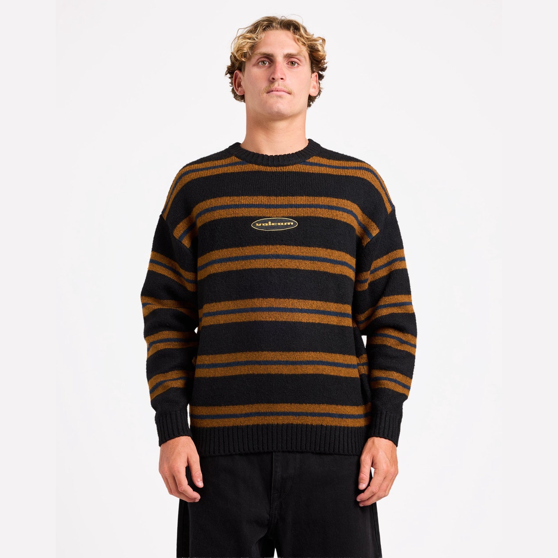 VOLCOM | STRIPERSTAND SWEATER. BLACK
