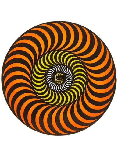 Spitfire | Tri Colour Classic Swirl Die Cut Sticker. 4" x 4"